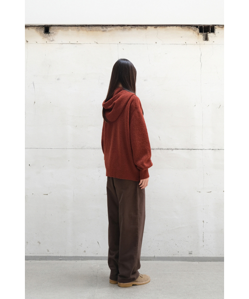 HORLISUN(ホーリーサン)の「Acorn Boucle Hood Knit Cardigan Melange Brick(カーディガン/ボレロ・メンズ・その他・MEDIUM/LARGE)」の13枚目の写真