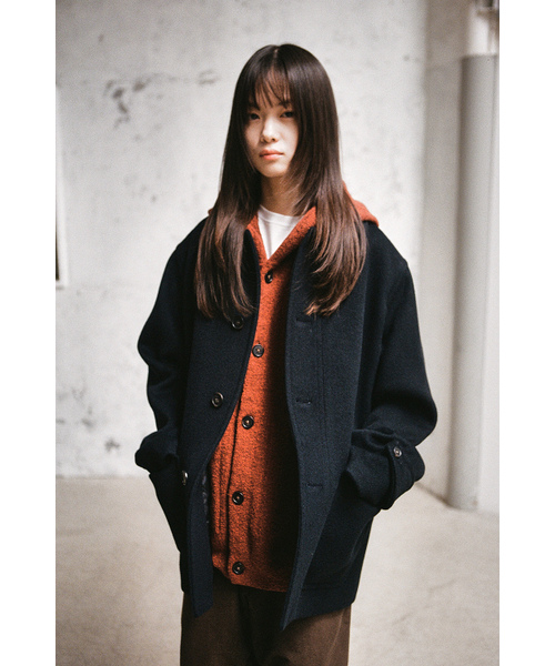 HORLISUN(ホーリーサン)の「Acorn Boucle Hood Knit Cardigan Melange Brick(カーディガン/ボレロ・メンズ・その他・MEDIUM/LARGE)」の14枚目の写真