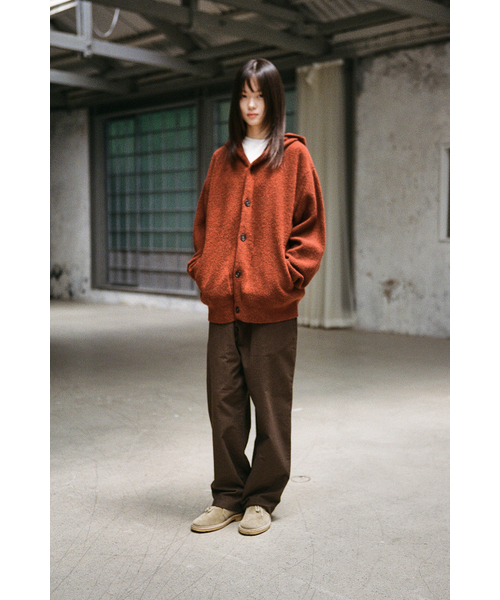 HORLISUN(ホーリーサン)の「Acorn Boucle Hood Knit Cardigan Melange Brick(カーディガン/ボレロ・メンズ・その他・MEDIUM/LARGE)」の15枚目の写真