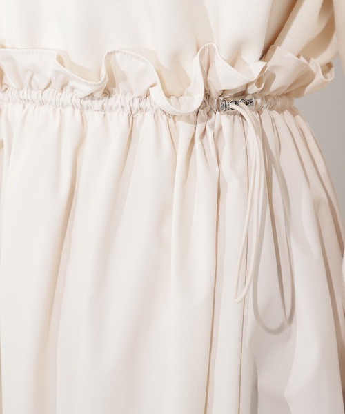 N.（N. Natural Beauty Basic）（エヌエヌナチュラルビューティーベーシック）の「ドロストドッキングワンピース（ワンピース・レディース・ブラック/オフホワイト・P/S/MEDIUM）」の15枚目の写真