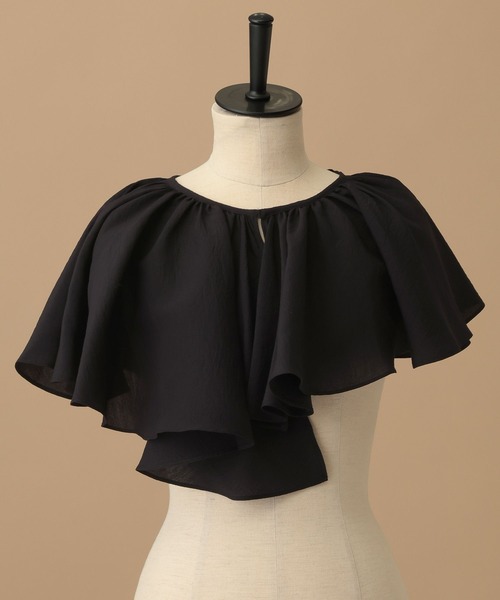 A part by（アパートバイ）の「【セレモニー】Ｃ＊アシメフリルブラウス（シャツ/ブラウス・レディース・ブラック/オフホワイト/アイボリー・FREE）」の12枚目の写真