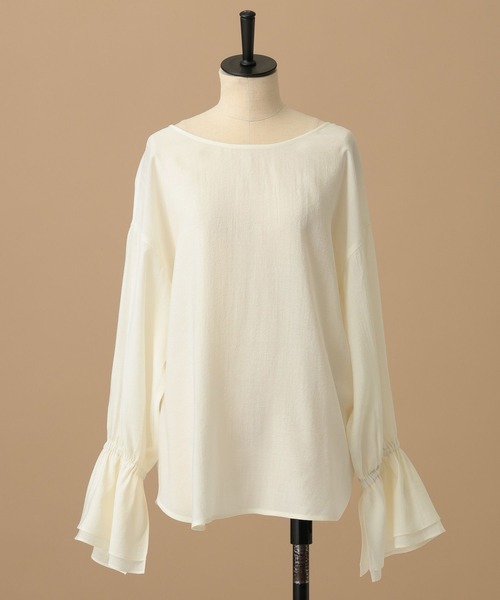 A part by（アパートバイ）の「【セレモニー】Ｃ＊アシメフリルブラウス（シャツ/ブラウス・レディース・ブラック/オフホワイト/アイボリー・FREE）」の22枚目の写真