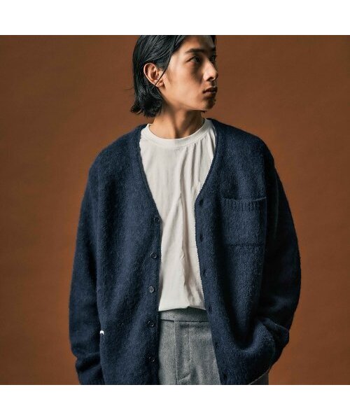 EDWARDMAX(エドワードマックス)の「ツーポケットカーディガンアルパカ(ネイビー)(カーディガン/ボレロ・メンズ・その他・MEDIUM/LARGE)」の7枚目の写真