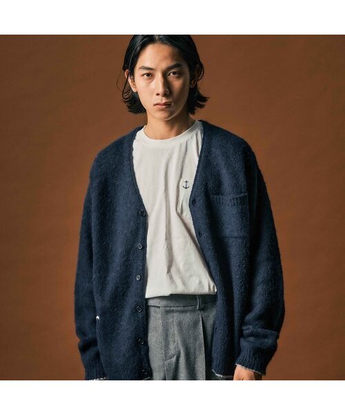 EDWARDMAX(エドワードマックス)の「ツーポケットカーディガンアルパカ(ネイビー)(カーディガン/ボレロ・メンズ・その他・MEDIUM/LARGE)」の8枚目の写真