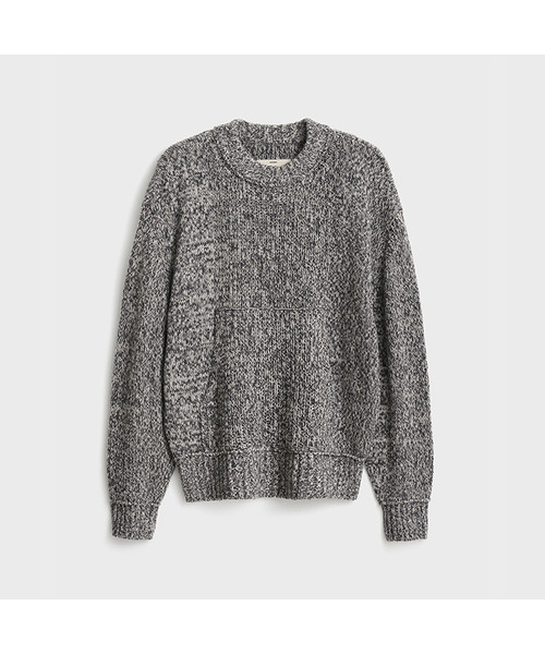 Wool Cotton Multi Yarn Crewneck Knit - 2 Color
