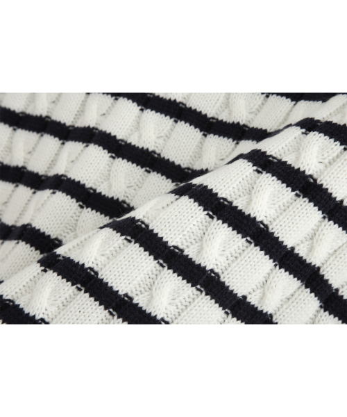 ASHOUR(アッシュアワー)の「Cable Stripe Knit Ecru(ニット/セーター・メンズ・その他・MEDIUM/LARGE)」の5枚目の写真
