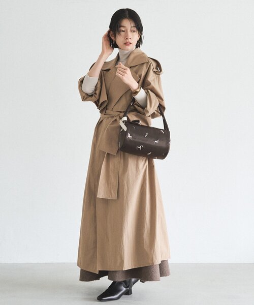 russet（ラシット）の「WOODLANDER ミニボストンバッグ（ボストンバッグ・レディース・ブラウン/ネイビー・FREE）」の5枚目の写真