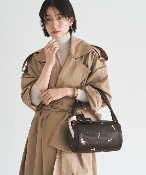 russet（ラシット）の「WOODLANDER ミニボストンバッグ（ボストンバッグ・レディース・ブラウン/ネイビー・FREE）」の6枚目の写真