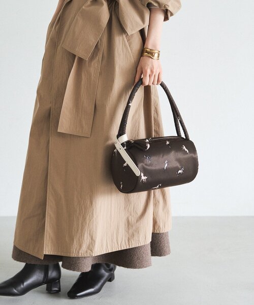 russet（ラシット）の「WOODLANDER ミニボストンバッグ（ボストンバッグ・レディース・ブラウン/ネイビー・FREE）」の7枚目の写真