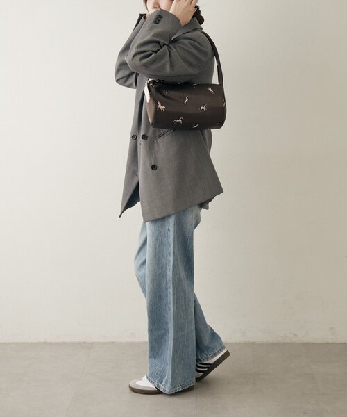 russet（ラシット）の「WOODLANDER ミニボストンバッグ（ボストンバッグ・レディース・ブラウン/ネイビー・FREE）」の8枚目の写真