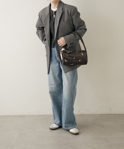 russet（ラシット）の「WOODLANDER ミニボストンバッグ（ボストンバッグ・レディース・ブラウン/ネイビー・FREE）」の11枚目の写真