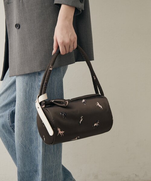 russet（ラシット）の「WOODLANDER ミニボストンバッグ（ボストンバッグ・レディース・ブラウン/ネイビー・FREE）」の13枚目の写真