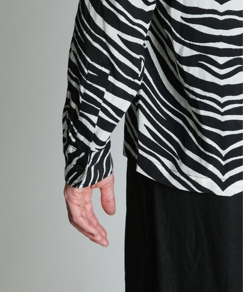 Schott（ショット）の「Schott/ショット/ZEBRA RAYON SHIRT/ゼブラ レーヨンシャツ（シャツ/ブラウス・メンズ・オフホワイト・M/L/XL/2XL）」の7枚目の写真