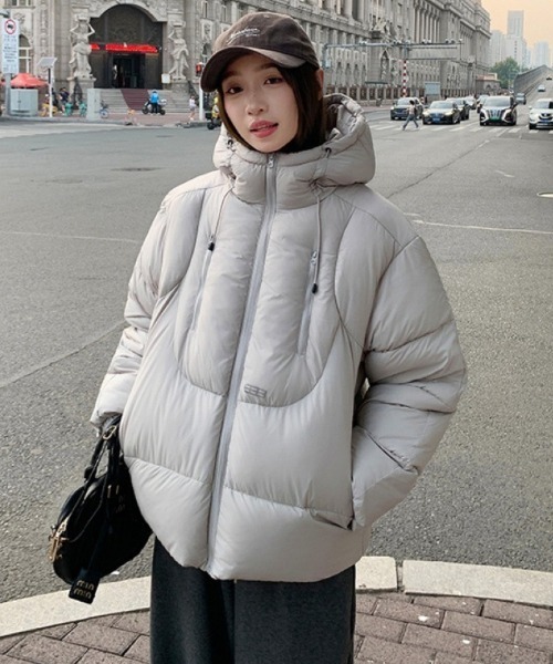 セール】フード付き エコダウンジャケット（ダウンジャケット/コート