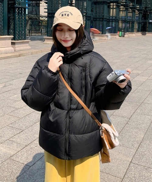 セール】フード付き エコダウンジャケット（ダウンジャケット/コート