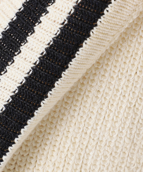 journal standard L'essage（ジャーナルスタンダードレサージュ）の「リネンラインVネックプルオーバー（ニット/セーター・レディース・アイボリー/ブラック・FREE）」の21枚目の写真