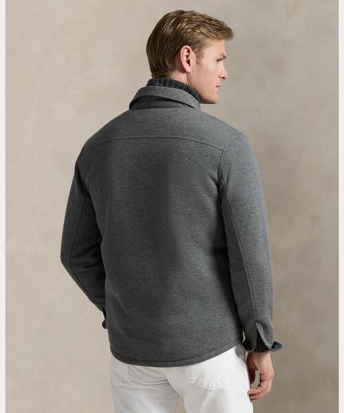 セール】ダブルニット メッシュ シャツ ジャケット（カバーオール