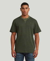 Nifous Stripe T-Shirt/ワンポイントロゴストライプTシャツ