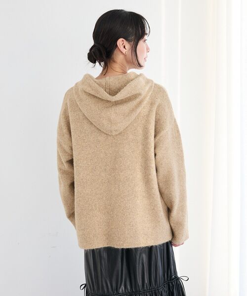 CRAFT STANDARD BOUTIQUE（クラフトスタンダードブティック）の「起毛ニットフーディ（ニット/セーター・レディース・グレー/ベージュ・FREE）」の17枚目の写真