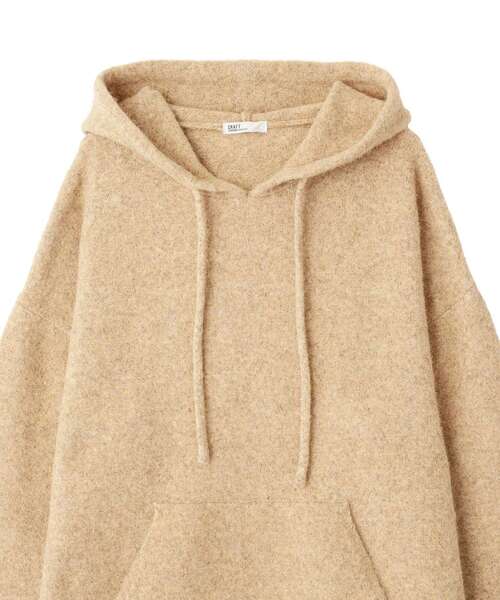 CRAFT STANDARD BOUTIQUE（クラフトスタンダードブティック）の「起毛ニットフーディ（ニット/セーター・レディース・グレー/ベージュ・FREE）」の20枚目の写真