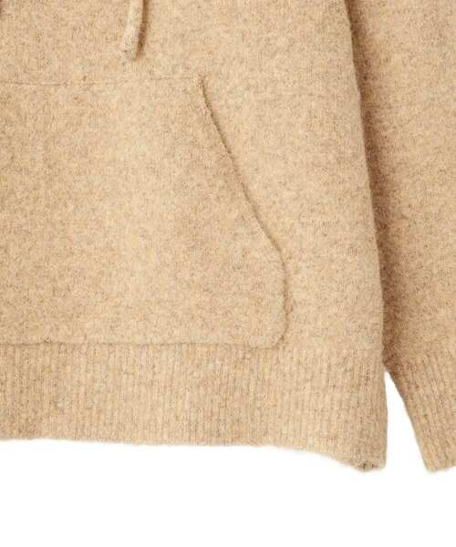 CRAFT STANDARD BOUTIQUE（クラフトスタンダードブティック）の「起毛ニットフーディ（ニット/セーター・レディース・グレー/ベージュ・FREE）」の22枚目の写真
