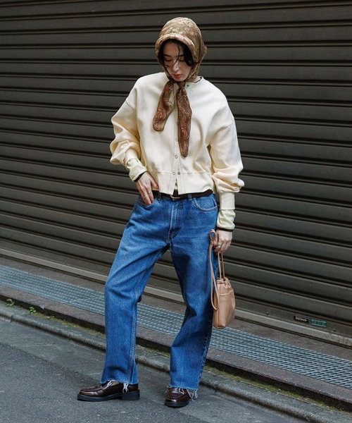 GEORGE'S（ジョージズ）の「サカリバカーディガン（カーディガン/ボレロ・レディース・チャコールグレー/グレー/レッド/オフホワイト・FREE）」の5枚目の写真