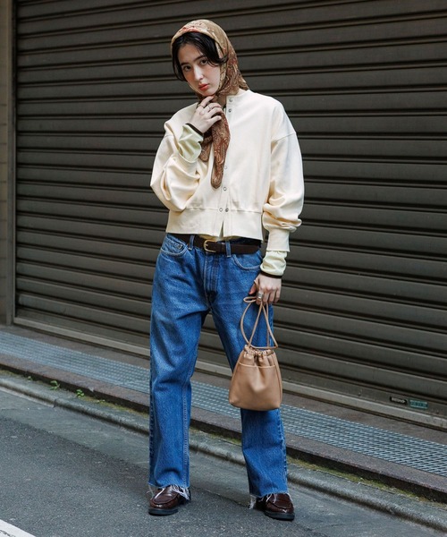 GEORGE'S（ジョージズ）の「サカリバカーディガン（カーディガン/ボレロ・レディース・チャコールグレー/グレー/レッド/オフホワイト・FREE）」の6枚目の写真