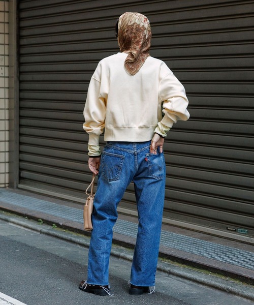 GEORGE'S（ジョージズ）の「サカリバカーディガン（カーディガン/ボレロ・レディース・チャコールグレー/グレー/レッド/オフホワイト・FREE）」の8枚目の写真