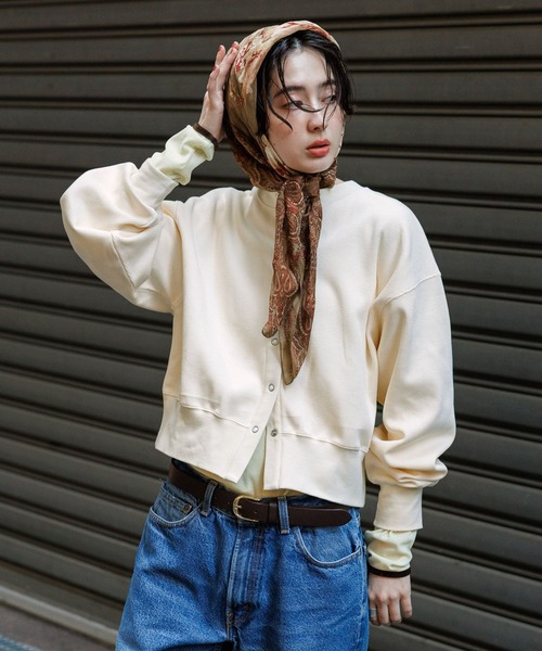 GEORGE'S（ジョージズ）の「サカリバカーディガン（カーディガン/ボレロ・レディース・チャコールグレー/グレー/レッド/オフホワイト・FREE）」の11枚目の写真