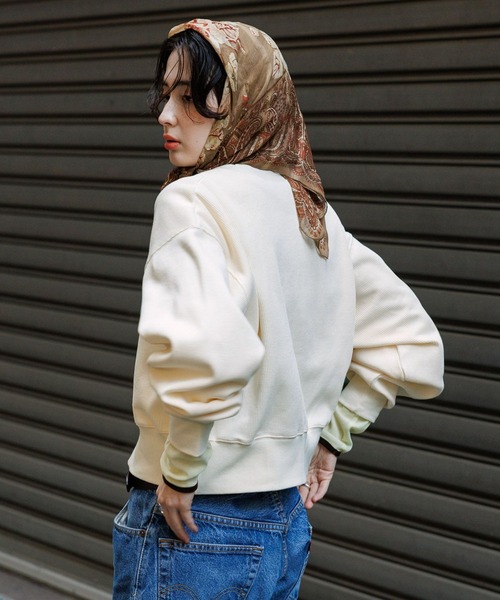 GEORGE'S（ジョージズ）の「サカリバカーディガン（カーディガン/ボレロ・レディース・チャコールグレー/グレー/レッド/オフホワイト・FREE）」の12枚目の写真