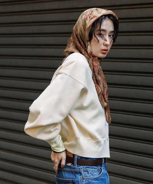 GEORGE'S（ジョージズ）の「サカリバカーディガン（カーディガン/ボレロ・レディース・チャコールグレー/グレー/レッド/オフホワイト・FREE）」の14枚目の写真