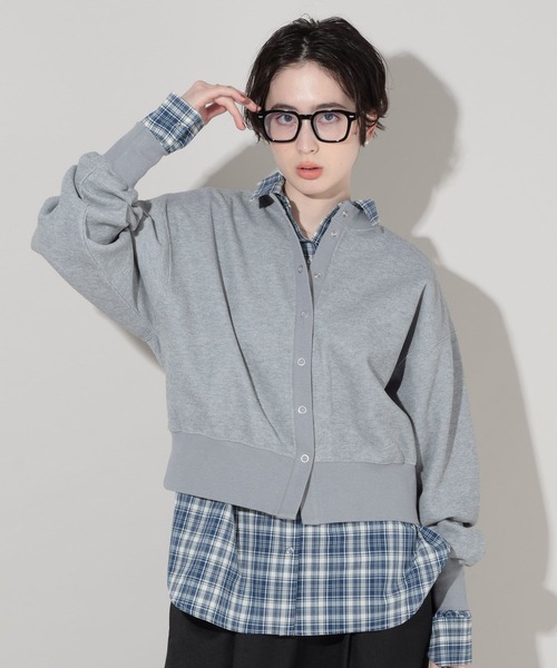 GEORGE'S（ジョージズ）の「サカリバカーディガン（カーディガン/ボレロ・レディース・チャコールグレー/グレー/レッド/オフホワイト・FREE）」の21枚目の写真