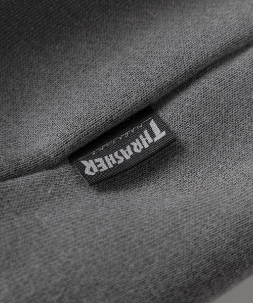 THRASHER（スラッシャー）の「【70】【THRASHER/スラッシャー】ピグメント加工 ダメージデニムロゴ 裏毛 クルーネックスウェット（スウェット・メンズ・ブラウン/ピンク/グレー/チャコールグレー・M/L/XL）」の10枚目の写真