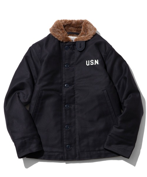 HOUSTON(ヒューストン)の「【HOUSTON/ヒューストン】N-1 DECK JACKET TIGHT model/N-1デッキジャケットタイトモデル(ミリタリージャケット・メンズ・オリーブドラブ/ネイビー/タン/ブラック・38/42)」の4枚目の写真