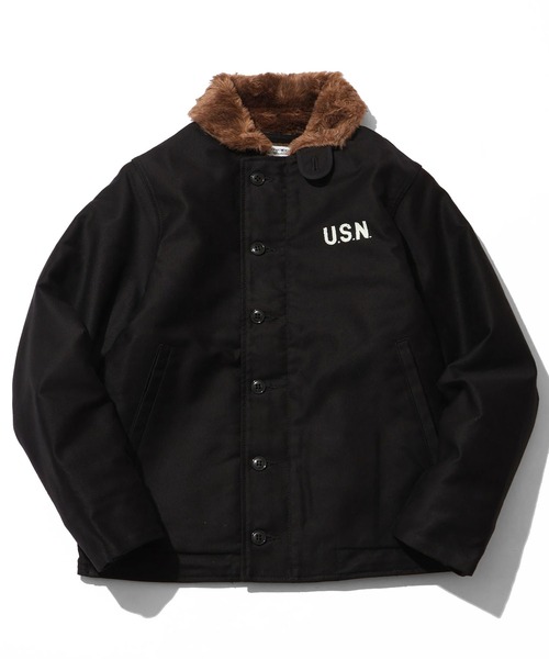 HOUSTON(ヒューストン)の「【HOUSTON/ヒューストン】N-1 DECK JACKET TIGHT model/N-1デッキジャケットタイトモデル(ミリタリージャケット・メンズ・オリーブドラブ/ネイビー/タン/ブラック・38/42)」の1枚目の写真