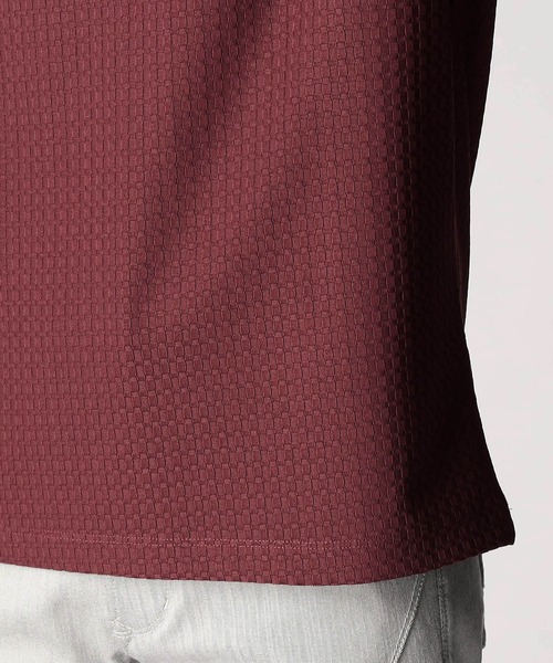 NICOLE CLUB FOR MEN（ニコルクラブフォーメン）の「リンクスジャカード　Vネックカットソー（Tシャツ/カットソー・メンズ・オフホワイト/ブラック/ネイビー/ボルドー・X-LARGE/LARGE/MEDIUM）」の13枚目の写真
