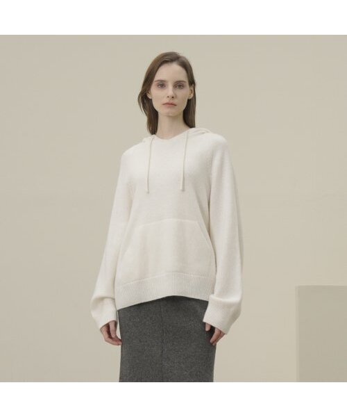 ACUD(アクド)の「Wool Hoodie Knit _Ivory(ニット/セーター・レディース・アイボリー・FREE)」の1枚目の写真