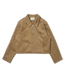 ROIDESROIS（ロワデロワ）の「ミニマルクロップスエードジャケット（キャメル）（デニムジャケット）」