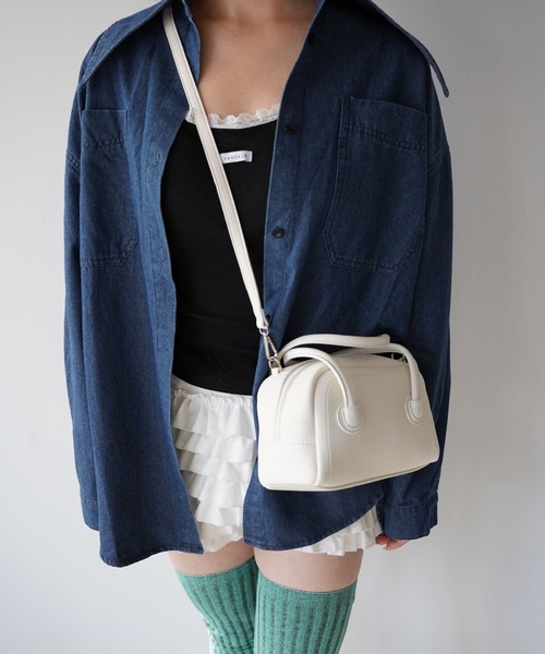 SANSeLF（サンセルフ）の「【SANSeLF】2WAYコンパクトハンドバッグ saa26s002（ハンドバッグ・レディース・イエロー/ホワイト/ブラック・FREE）」の2枚目の写真