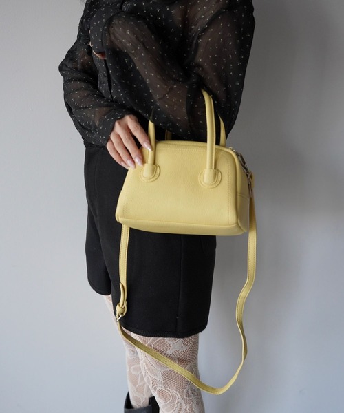 SANSeLF（サンセルフ）の「【SANSeLF】2WAYコンパクトハンドバッグ saa26s002（ハンドバッグ・レディース・イエロー/ホワイト/ブラック・FREE）」の3枚目の写真