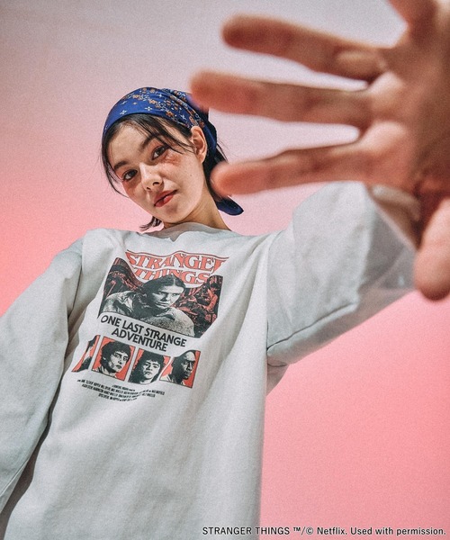 STRANGER THINGS】コラボ スプレーアソートロングTシャツ（Tシャツ
