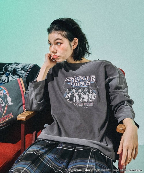 STRANGER THINGS】コラボ スプレーアソートロングTシャツ（Tシャツ