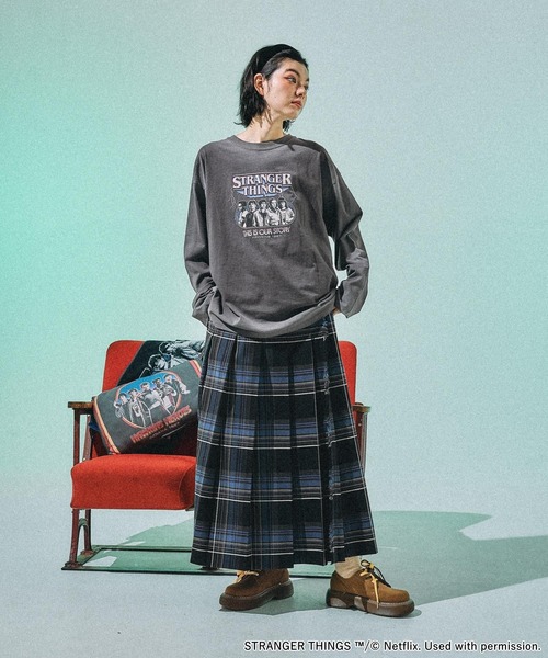STRANGER THINGS】コラボ スプレーアソートロングTシャツ（Tシャツ