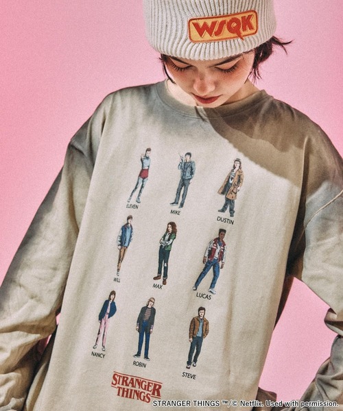 STRANGER THINGS】コラボ スプレーアソートロングTシャツ（Tシャツ