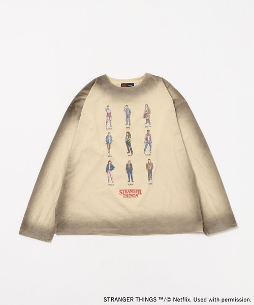 STRANGER THINGS】コラボ スプレーアソートロングTシャツ（Tシャツ