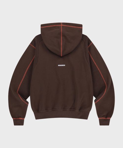セール】CUT-OFF HOODIE BROWN（パーカー）｜THEVINYLHOUSE