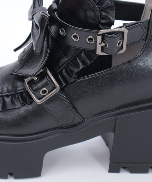 NIBBLE POISON(ニブルポイズン)の「リボンフリル厚底パンプス(パンプス・レディース・ブラック・SMALL/MEDIUM/LARGE)」の5枚目の写真