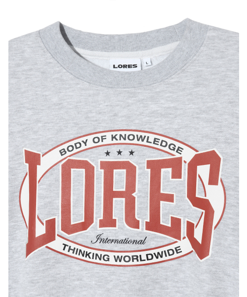 LORES(ロアス)の「Bulge Logo Sweatshirts - Melange Grey(スウェット・レディース・その他・M/L/XL)」の3枚目の写真