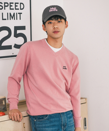 MONBIRDIE GOLF（モンバーディーゴルフ）の「カラーリングVネックニットPINK（ニット/セーター）」