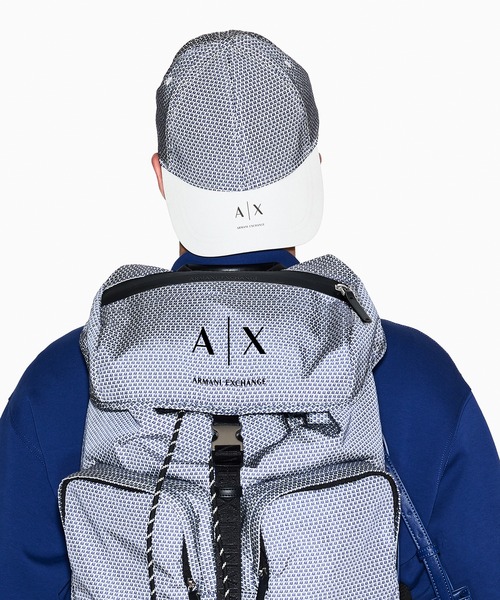 ARMANI EXCHANGE(アルマーニエクスチェンジ)の「【A|X アルマーニ エクスチェンジ】オールオーバーマイクロロゴ キャップ(キャップ・メンズ・ネイビー・FREE)」の1枚目の写真
